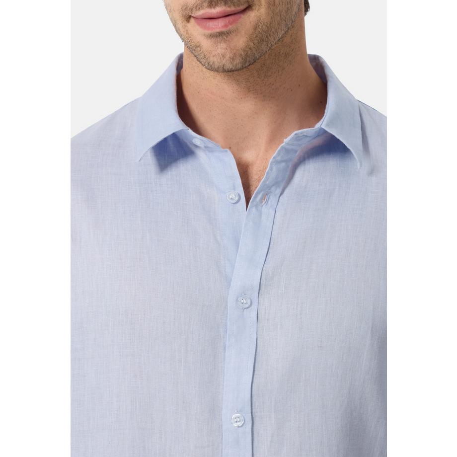 CASH-MERE.CH Chemise en lin à manches longues  