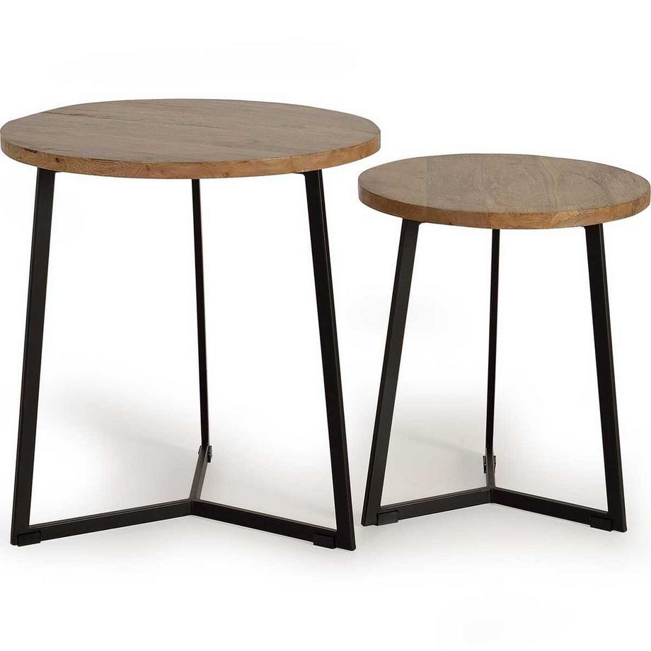 mutoni Table basse Toya (set de 2)  