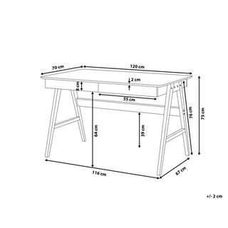 Beliani Table de bureau en MDF Moderne SHESLAY  