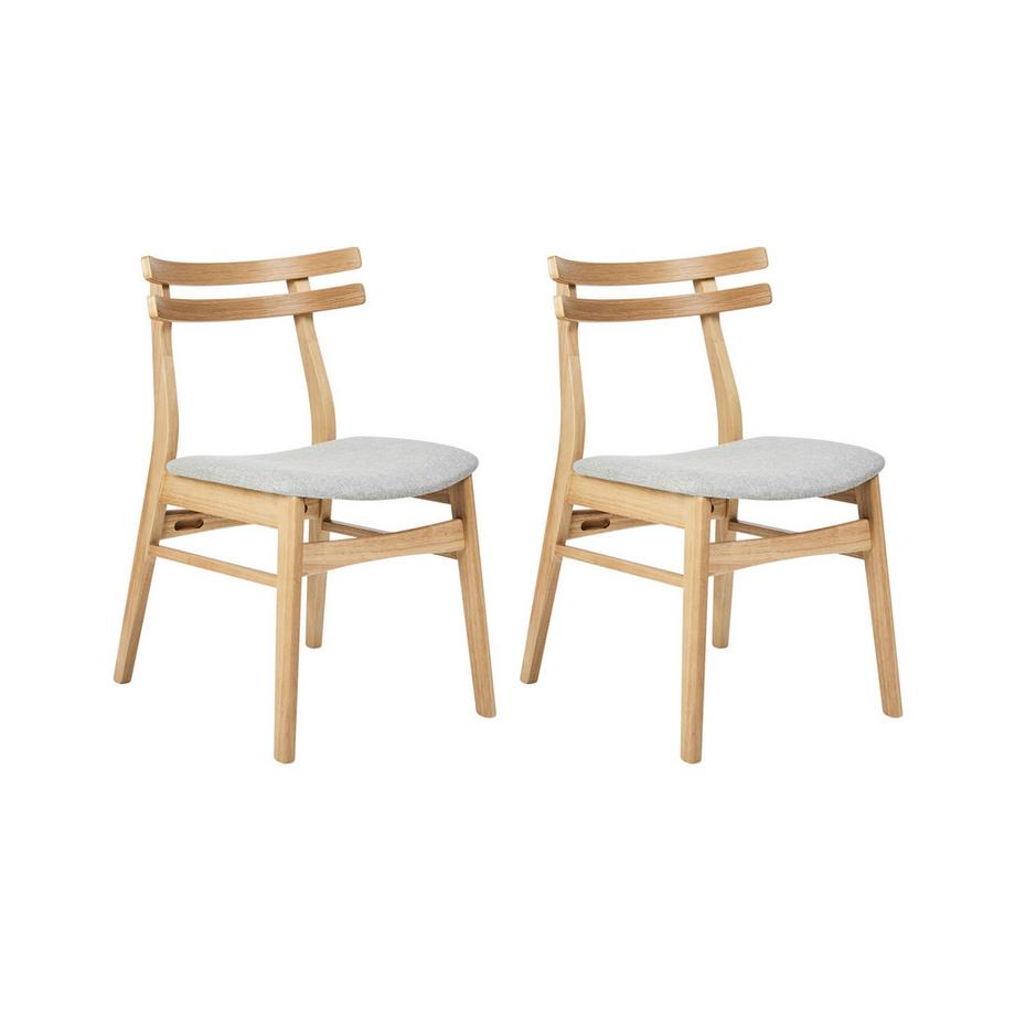 Esszimmerstuhl 2er Set aus Gummibaumholz  CYNTHIANA