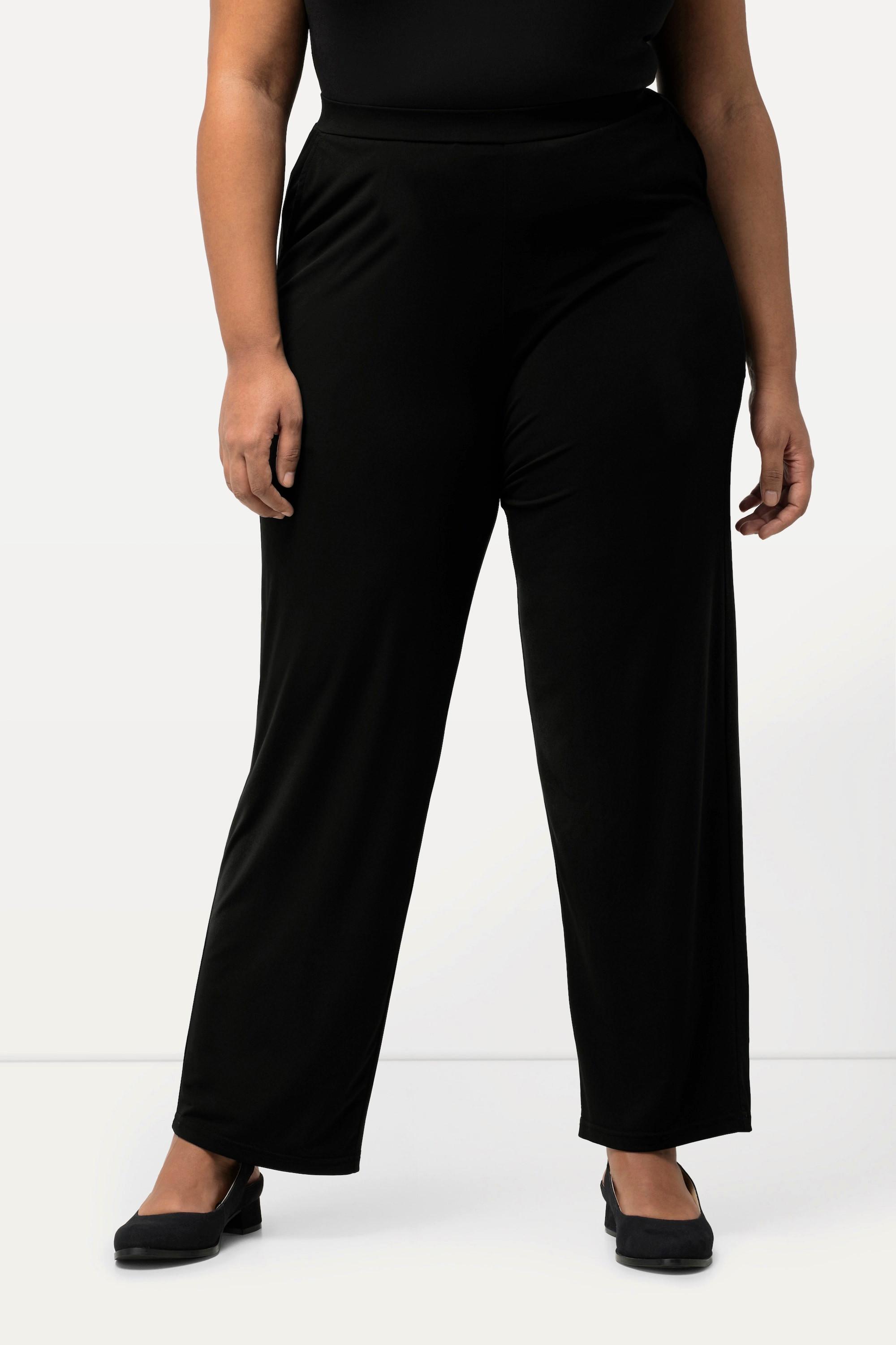 Ulla Popken  Pantalon en jersey, coupe Relaxed Fit avec taille élastique 