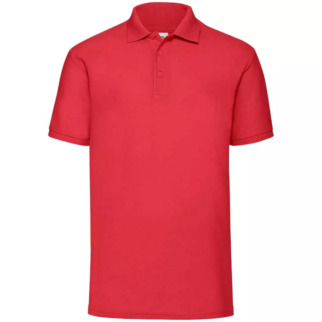 Fruit of the Loom - 6535 Poloshirt, für Herren, Rot Bunt, Größe 3XL