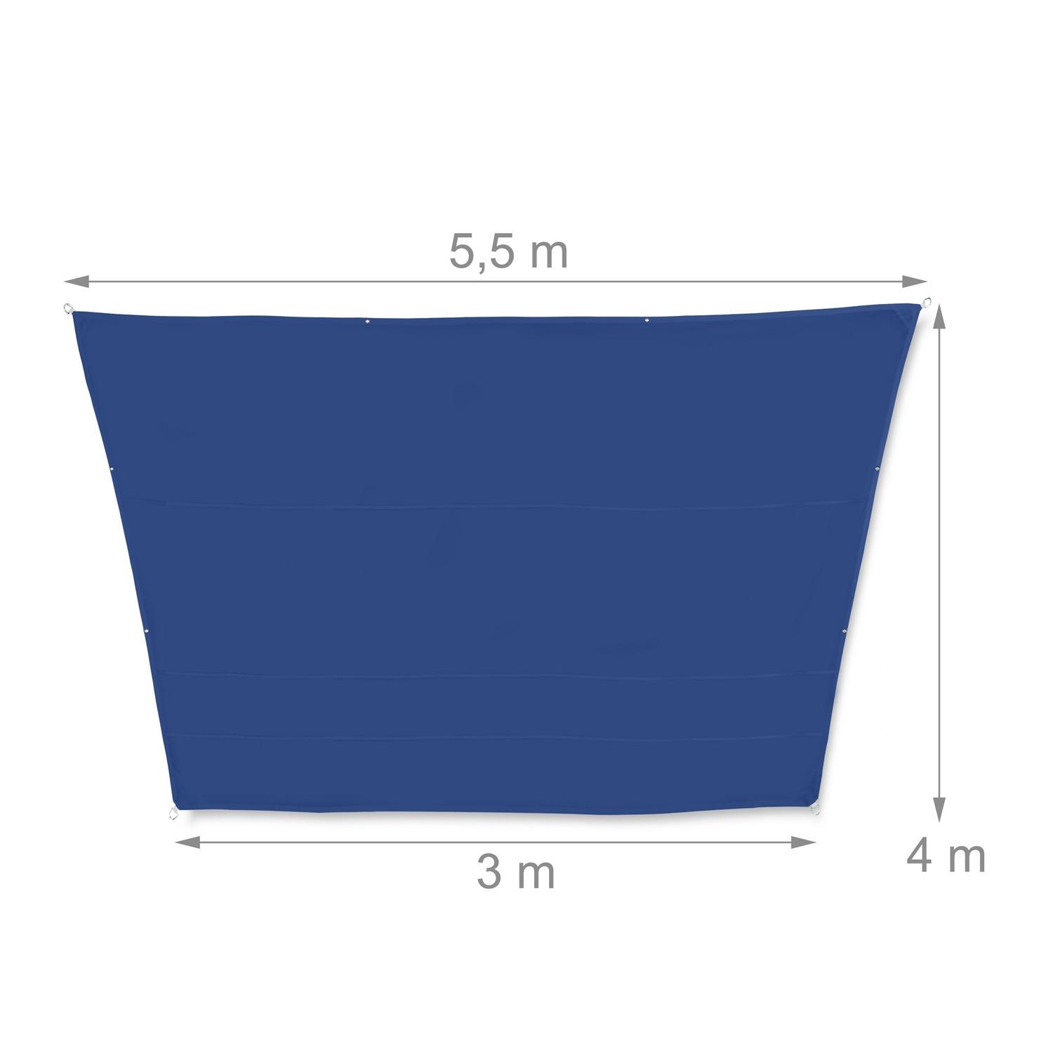 B2X Sonnensegel trapezförmig dunkelblau  