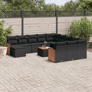 VidaXL Ensemble de canapés de jardin rotin synthétique  