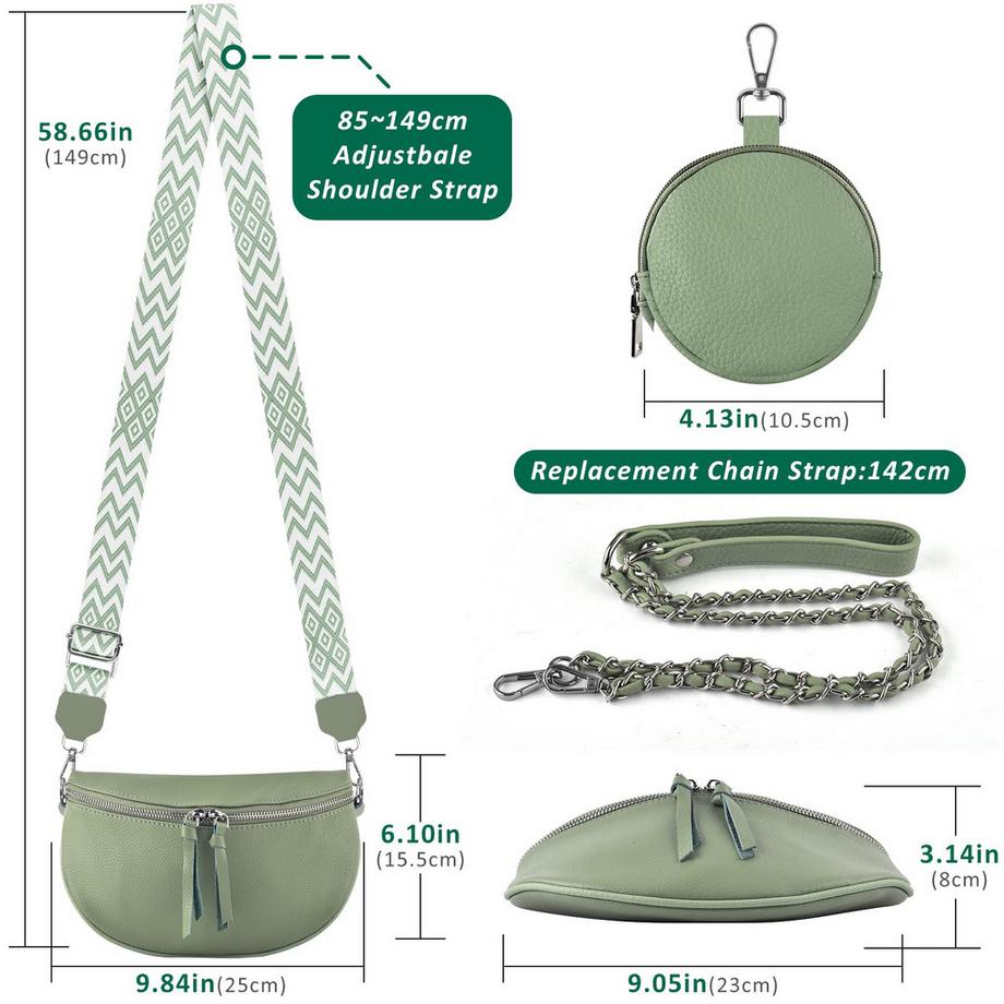 Only-bags.store Sac à Bandoulière pour Téléphone avec Deux Bretelles Larges  