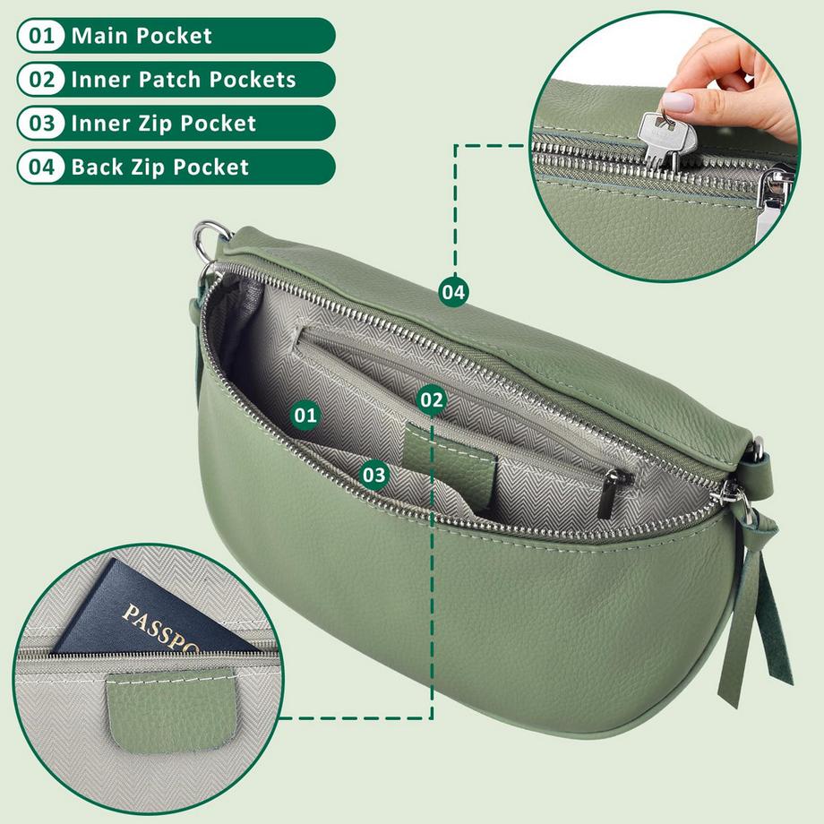 Only-bags.store Sac à Bandoulière pour Téléphone avec Deux Bretelles Larges  