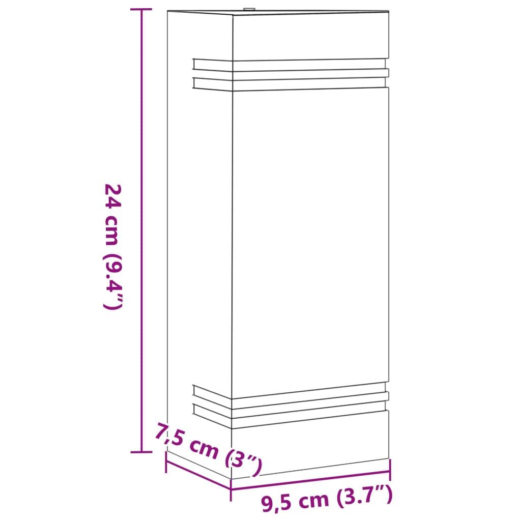 VidaXL Außenwandleuchte edelstahl  