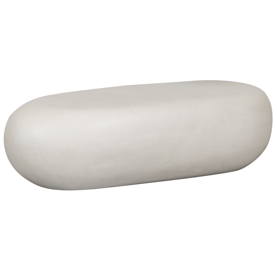 mutoni Tavolino Pebble bianco 100x43  
