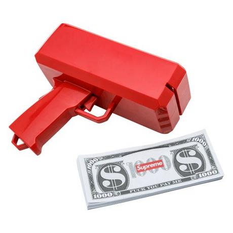 Geschenkidee  Pistolet à billets Supreme Money Gun 