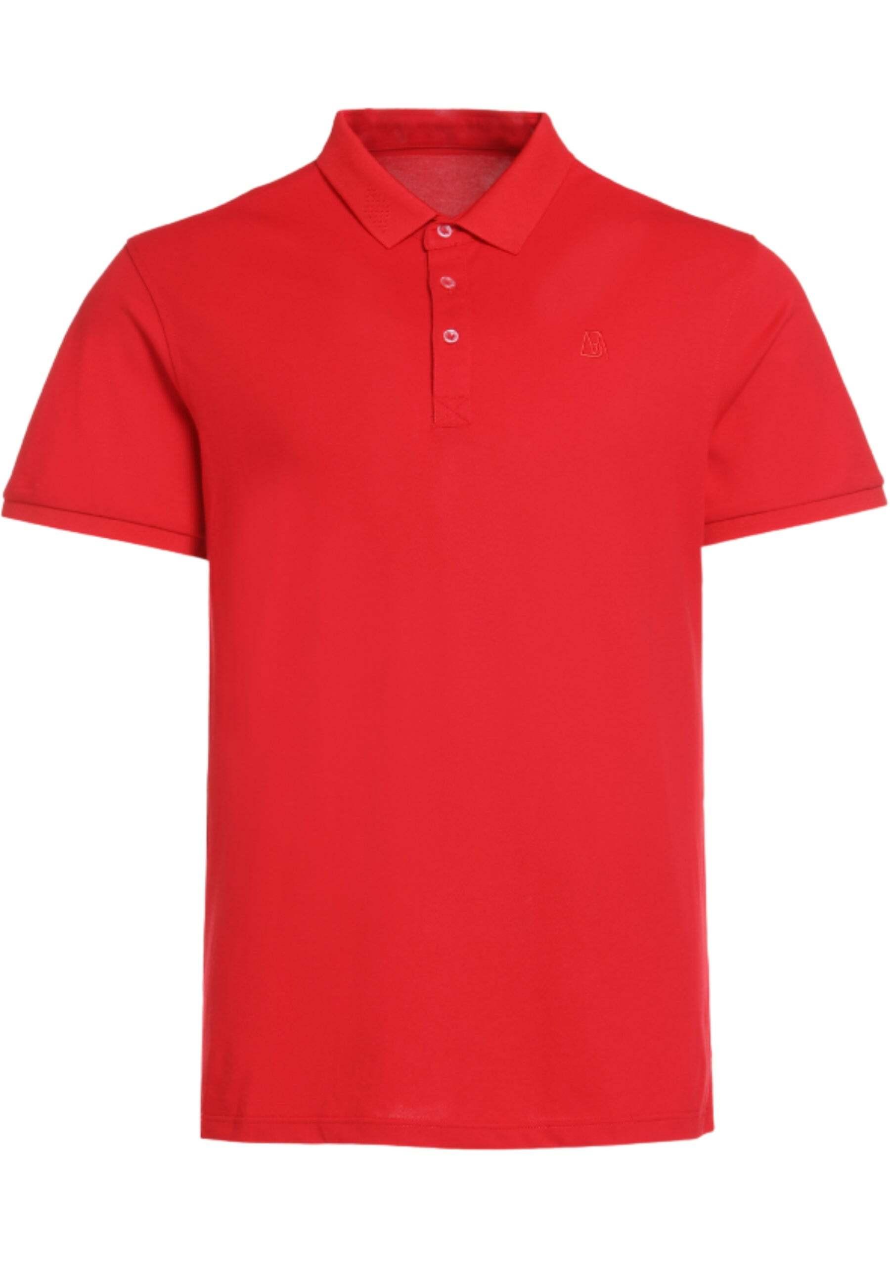 Image of Schlichtes Poloshirt Aus Baumwolle Herren Rot Bunt M