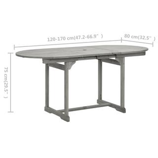 VidaXL Table de jardin bois d'acacia  