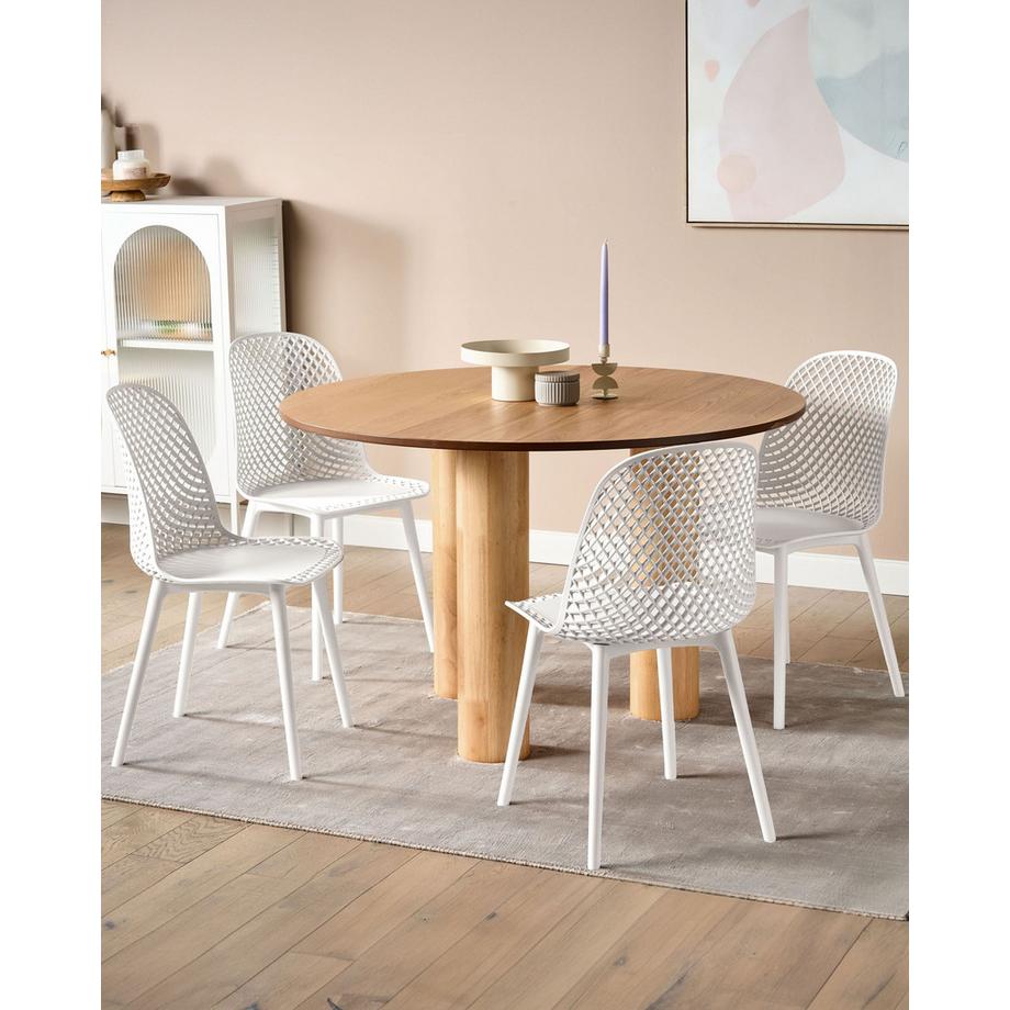 Beliani Set di 4 sedie da pranzo en Materiale sintetico Moderno EMORY  