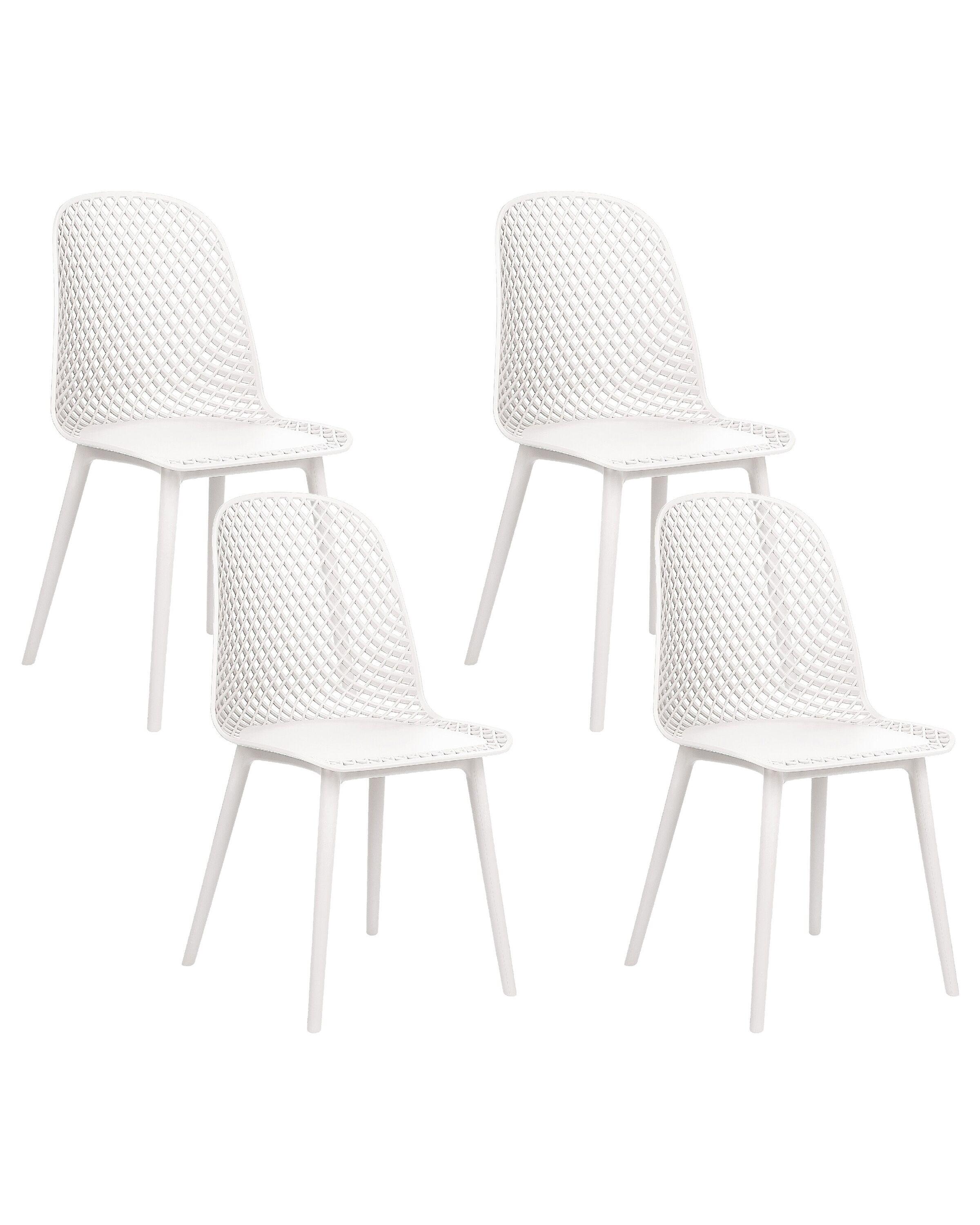 Beliani Lot de 4 chaises en Matière synthétique Moderne EMORY  