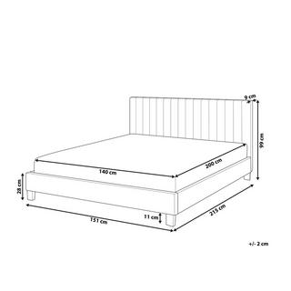 Beliani Bett mit Lattenrost aus Polyester Modern POITIERS  