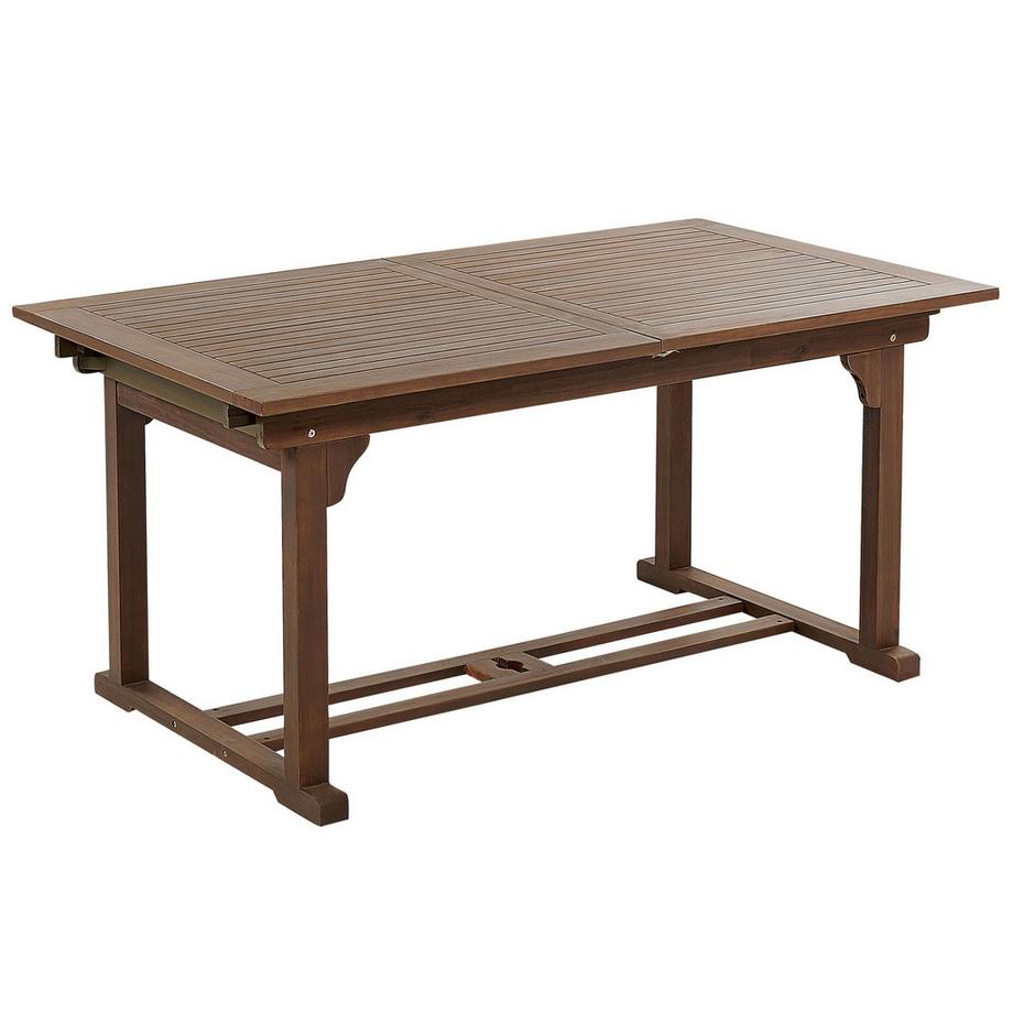 Beliani Tavolo da pranzo allungabile da giardino en Legno d'acacia Rustico AMANTEA  
