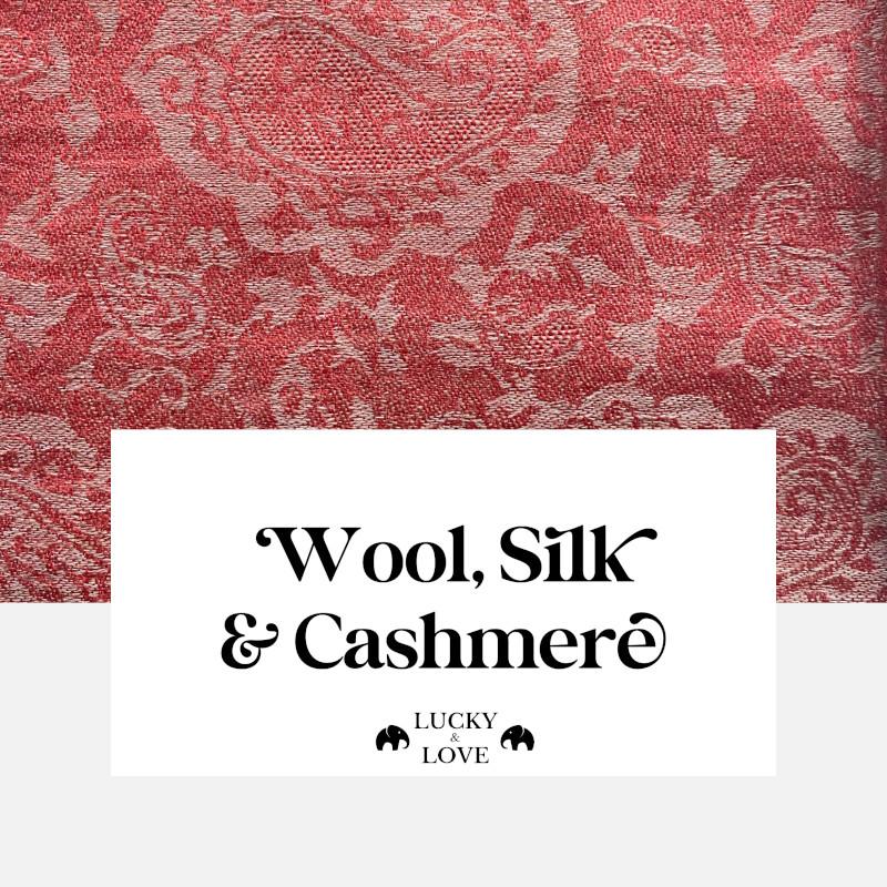 LUCKY & LOVE Safiya Cachemire Soie Laine Écharpe  