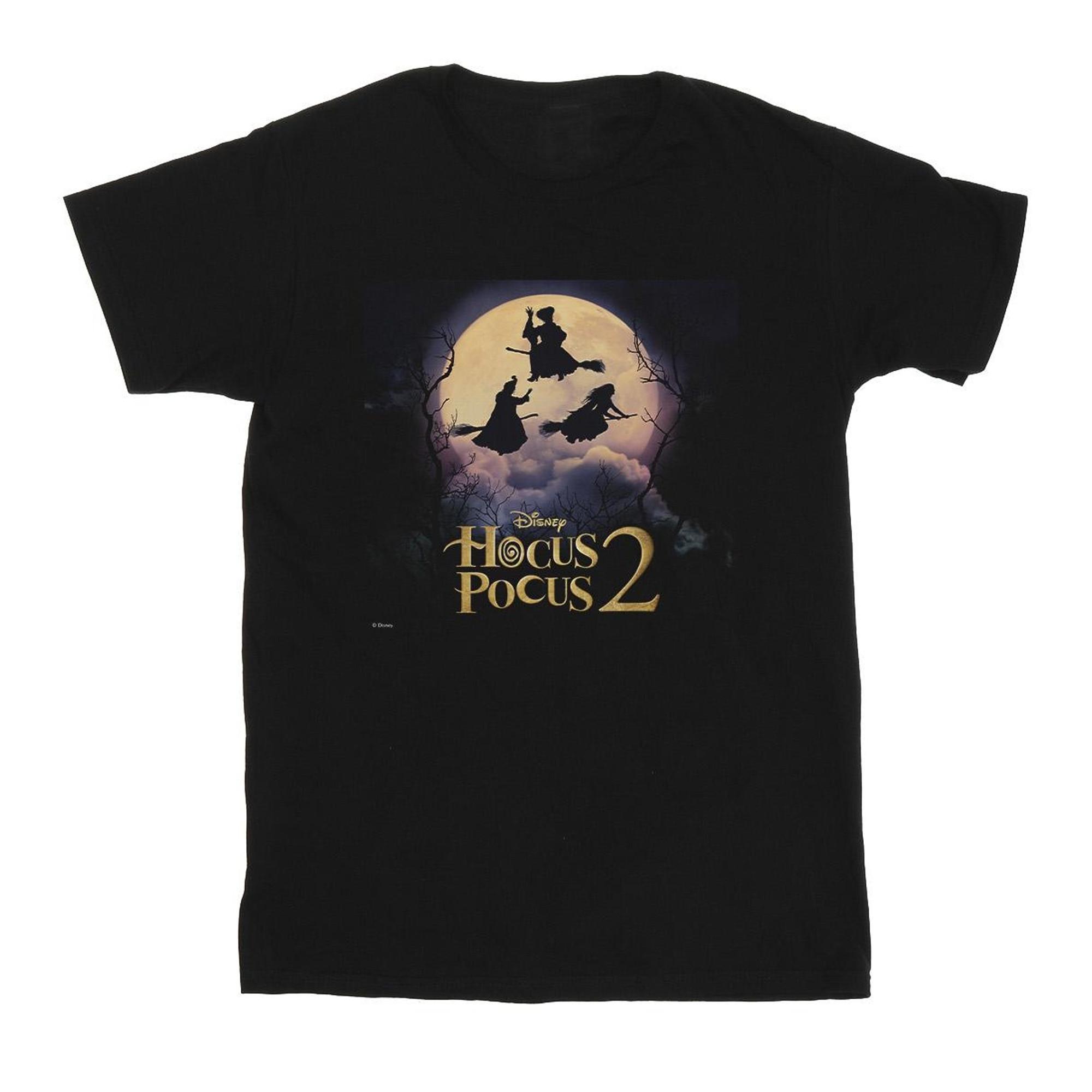 Image of Hocus Pocus Witches Flying Tshirt Unisex Schwarz 140/146