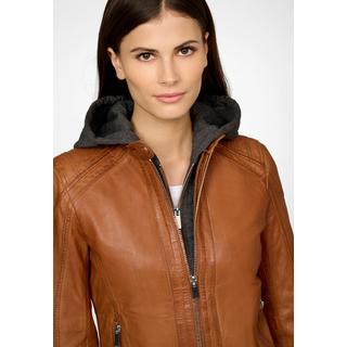 RICANO  Lederjacke Ines, Bikerjacke mit abtrennbarer Kapuze 