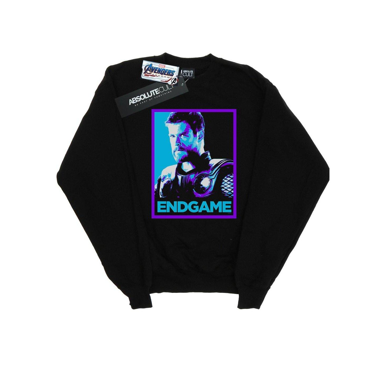 Image of Avengers Endgame Thor Poster Sweatshirt Damen Schwarz S