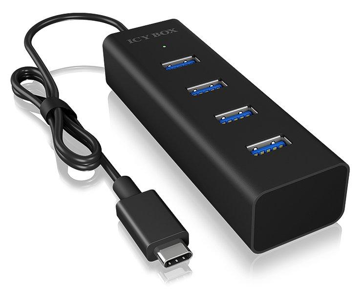 ICY Box  ICY BOX IB-HUB1409-C3 USB 3.2 Gen 1 (3.1 Gen 1) Type-C 5000 Mbit/s Noir 