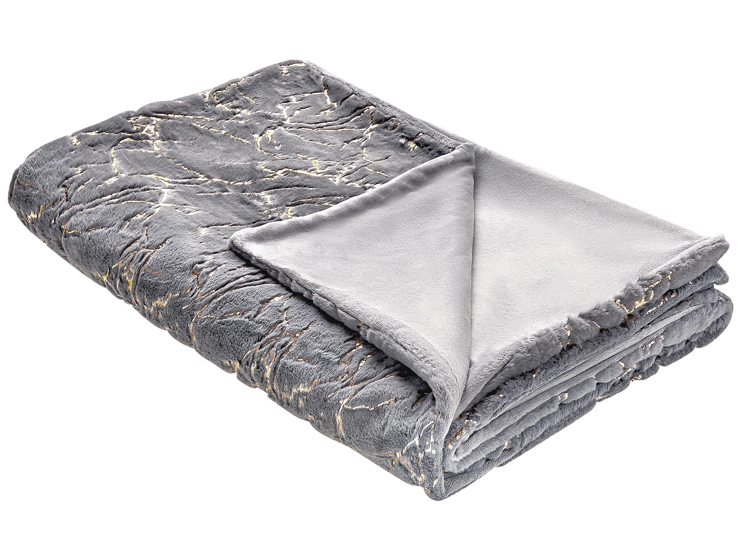 Beliani Kuscheldecke aus Polyester Modern GODAVARI  