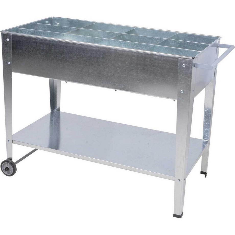 Lit surélevé Mariegold acier argenté