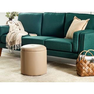 Beliani Pouf en Cuir PU Glamour MARYLAND  