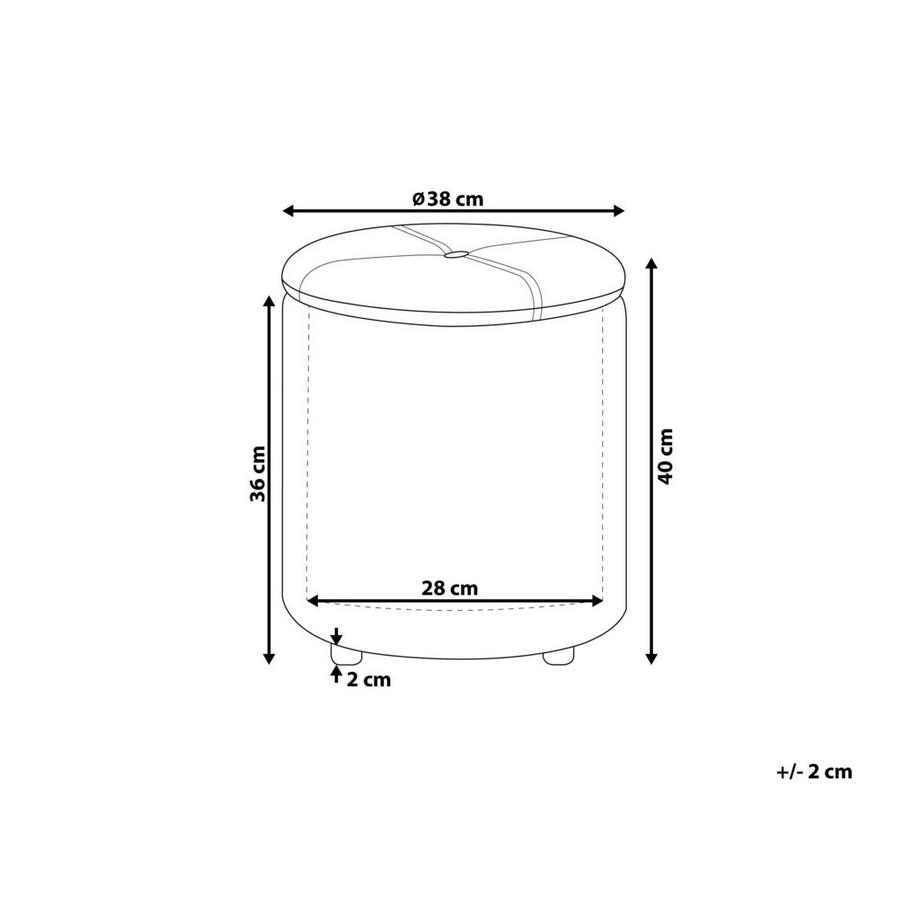 Beliani Pouf mit Stauraum aus Kunstleder Glamourös MARYLAND  
