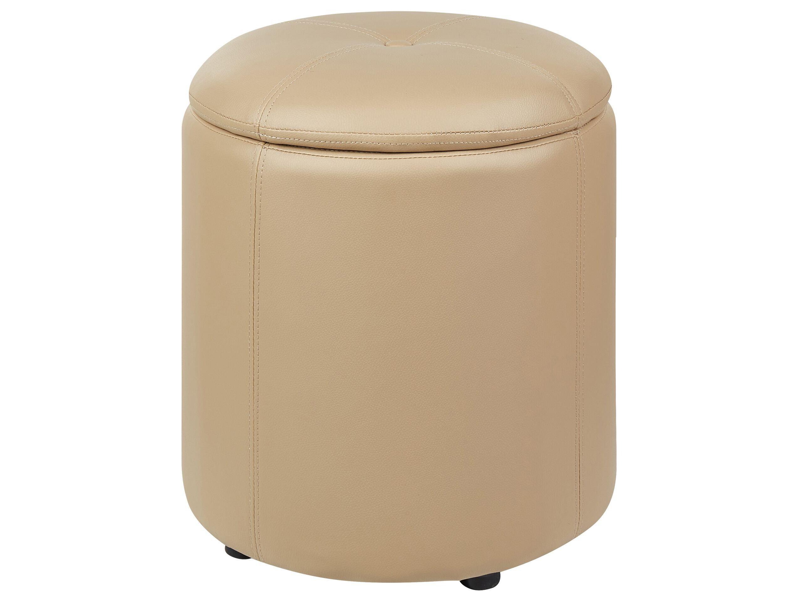 Beliani Pouf en Cuir PU Glamour MARYLAND  