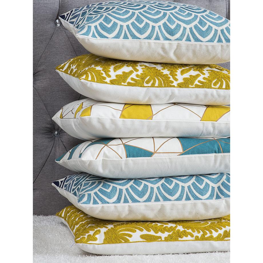 Beliani Set di 2 cuscini en Cotone Moderno PRIMULA  