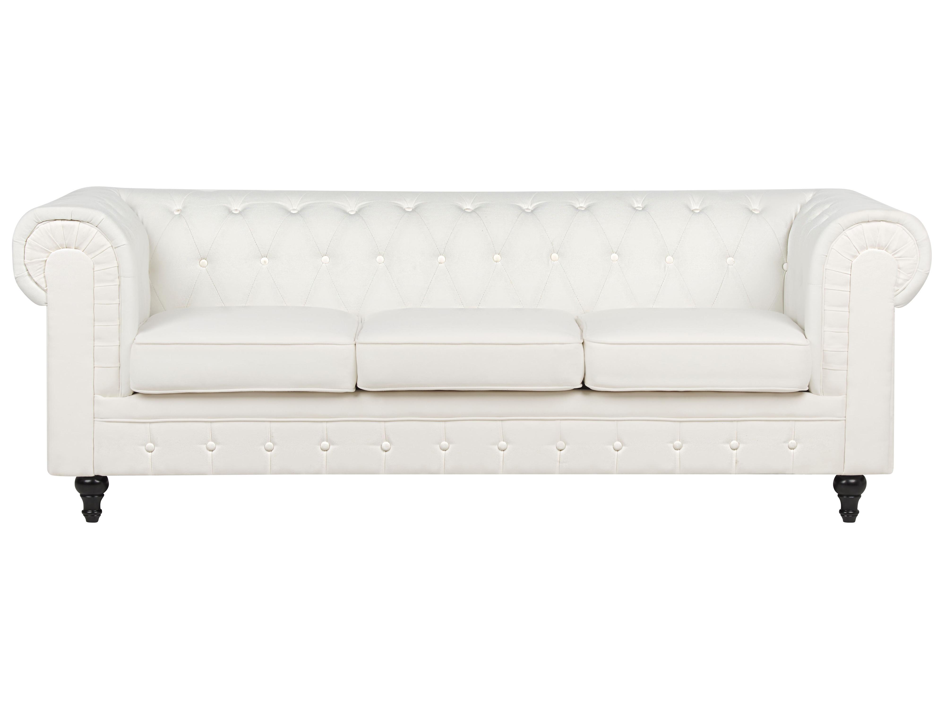 Beliani Canapé 3 places en Polyester Moderne CHESTERFIELD  