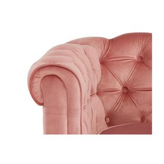 Vente-unique Sessel CHESTERFIELD Samt Rosa  