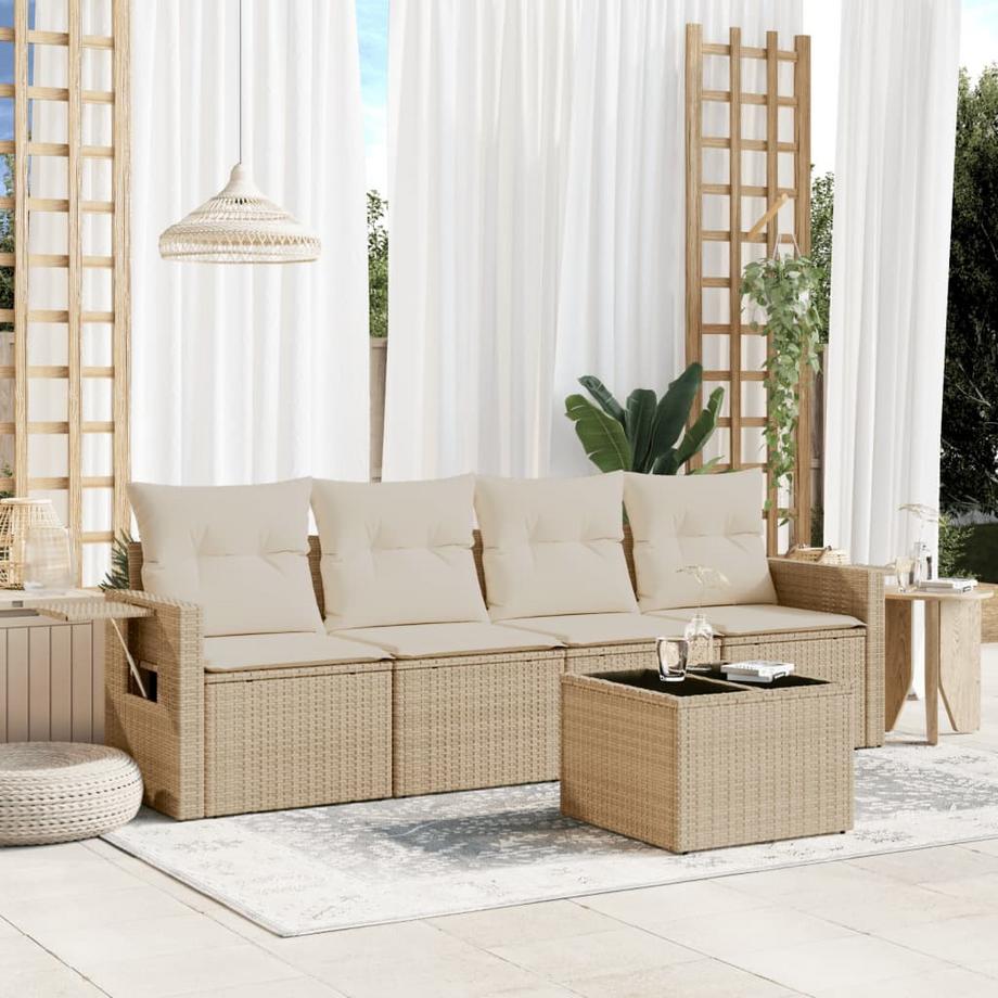 VidaXL set divano da giardino Polirattan  