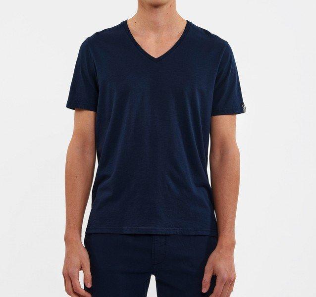 Image of Basic V Tee-m Unisex Aquamarine M