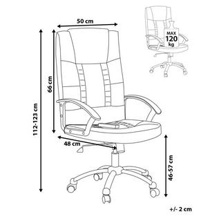 Beliani Fauteuil massant en Cuir PU Traditionnel RELAX  