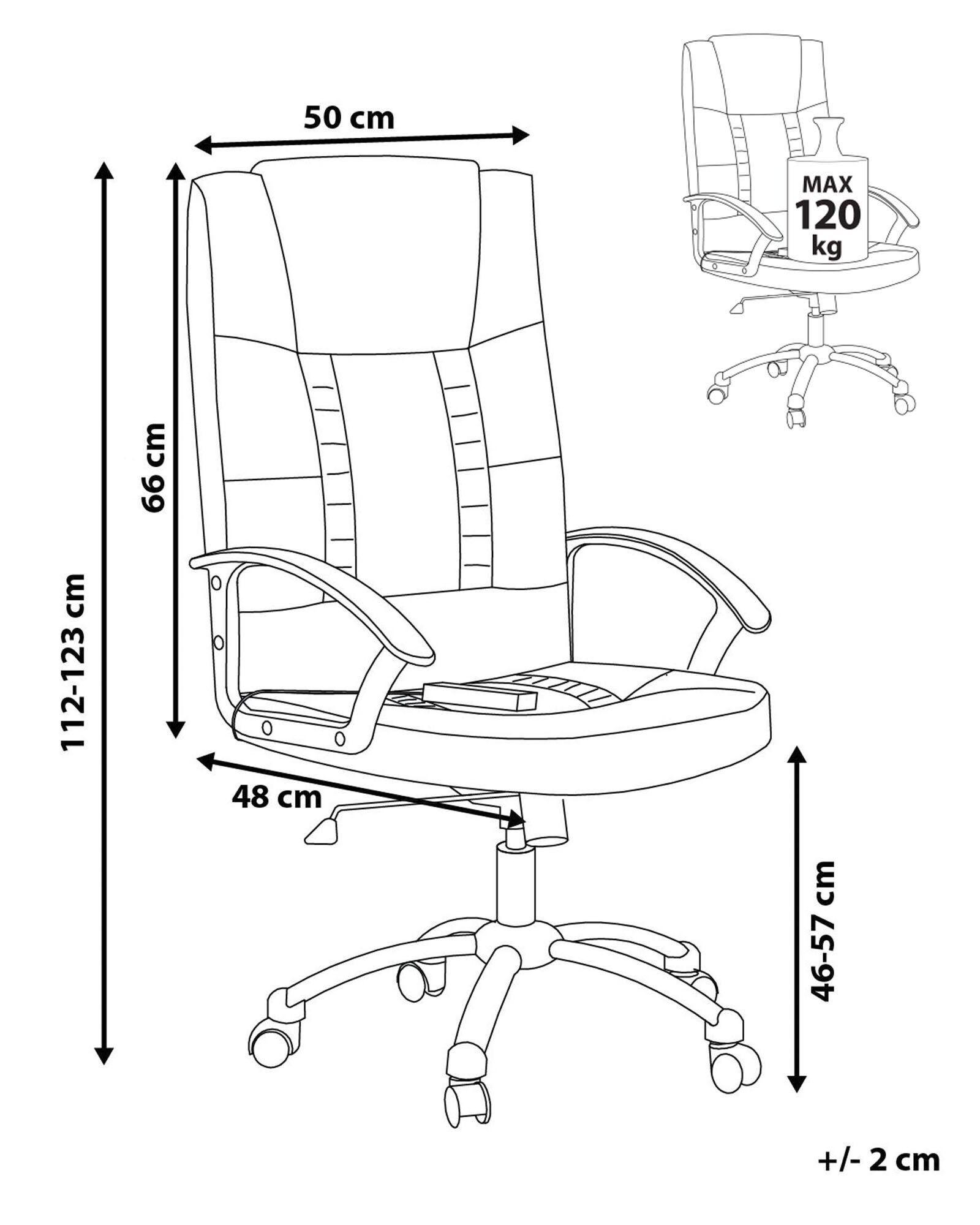 Beliani Fauteuil massant en Cuir PU Traditionnel RELAX  