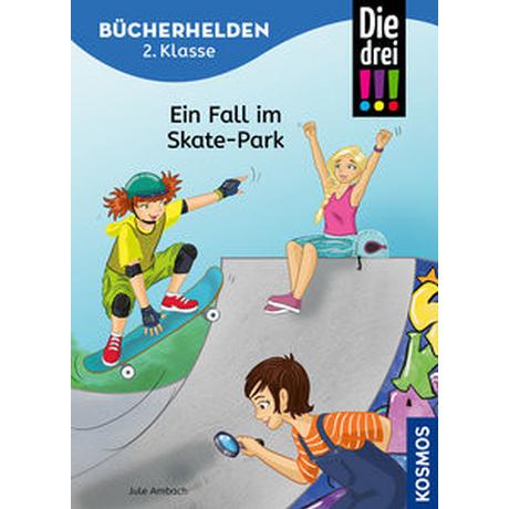 Die drei !!!, Bücherhelden 2. Klasse, Ein Fall im Skate-Park Ambach, Jule; Rau, Katja (Illustrationen) Copertina rigida 