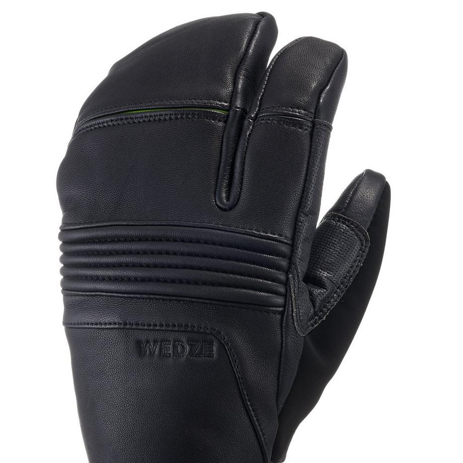 WEDZE  Guanti 3 dita sci alpino pelle 