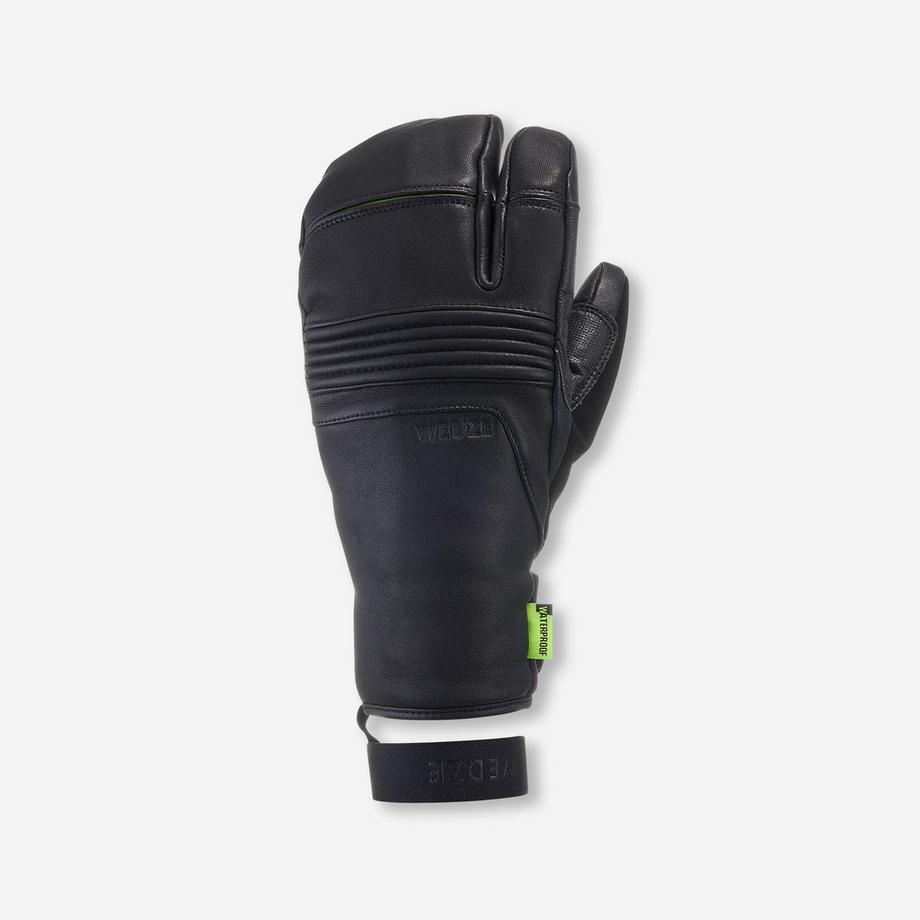 WEDZE  Guanti 3 dita sci alpino pelle 