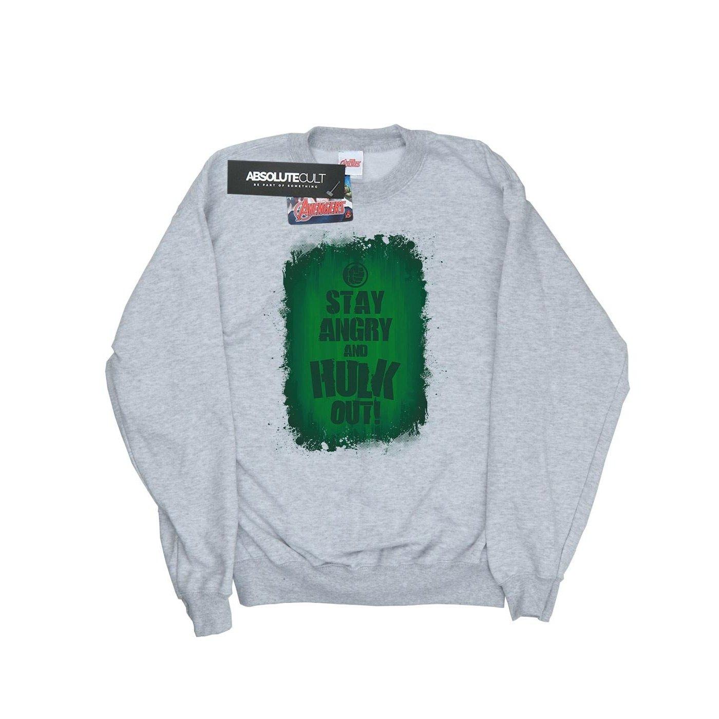 Image of Hulk Stay Angry Sweatshirt Unisex Grau 116