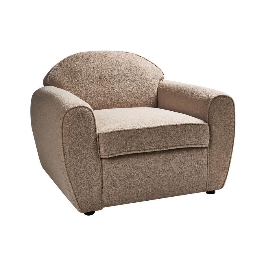 Beliani Fauteuil en Bouclé Moderne ELLEDE  