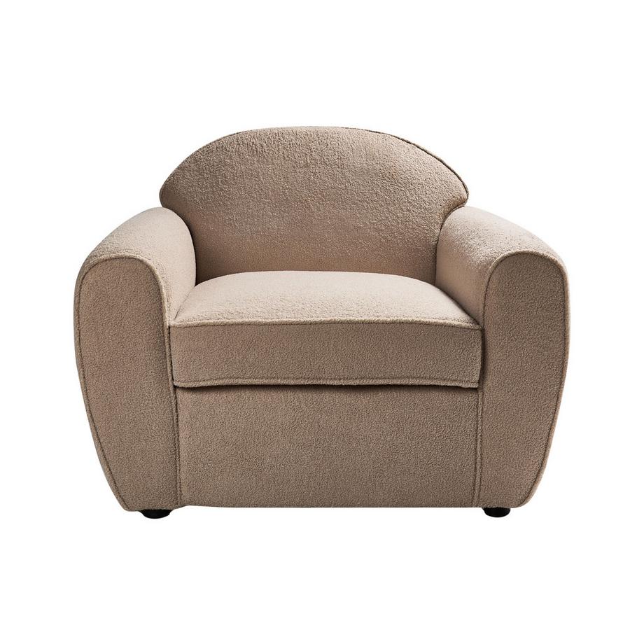 Beliani Fauteuil en Bouclé Moderne ELLEDE  
