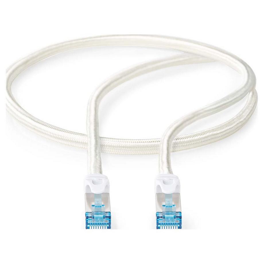 Nedis  CAT6a Netzwerkkabel | S/FTP | RJ45 Stecker | RJ45 Stecker | 3,00 m | Snagless | Rund | Geflochten / PVC | Silber | Karton mit Sichtfenster 
