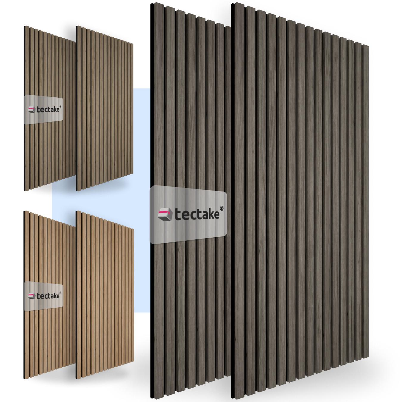 Tectake Set di 2 pannelli acustici Sonic Wall effetto legno  