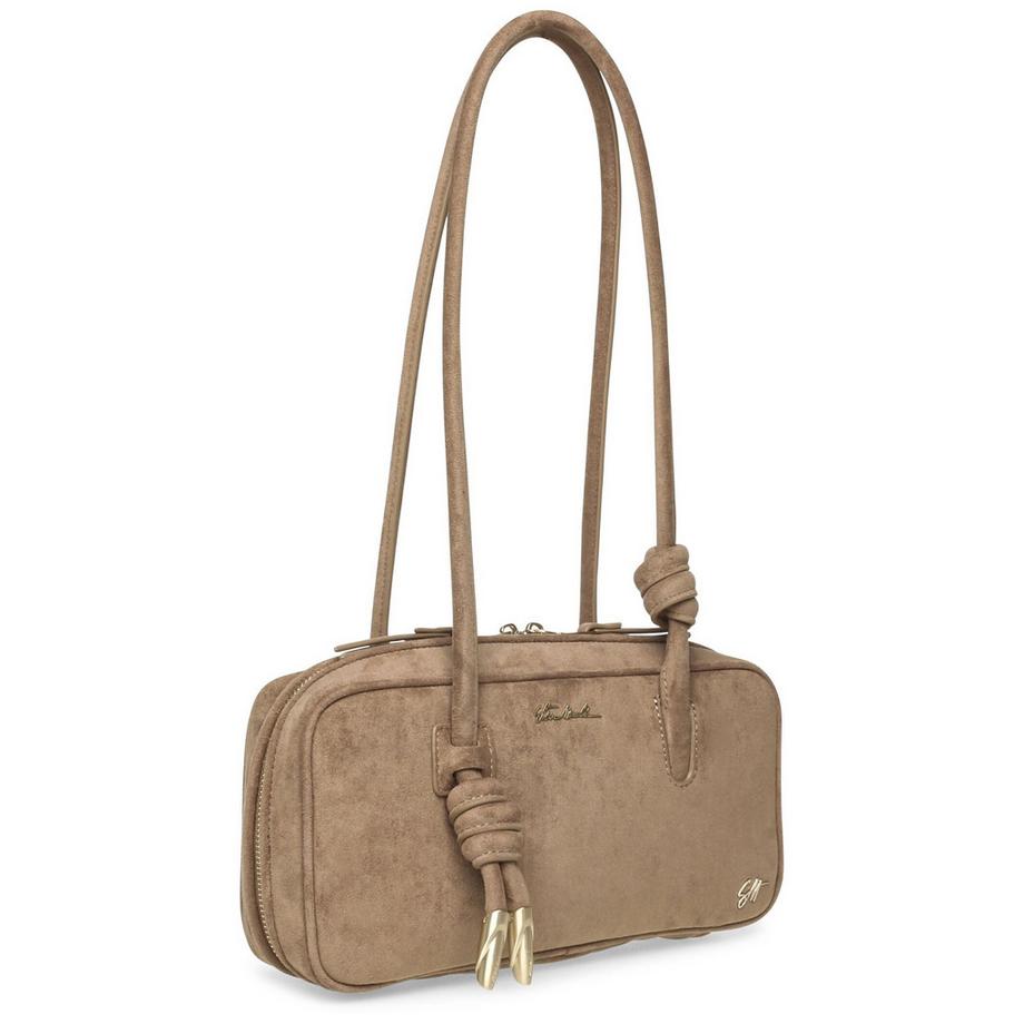 STEVE MADDEN Strukturierte Wildleder Handtasche mit geknoteten Henkeln  