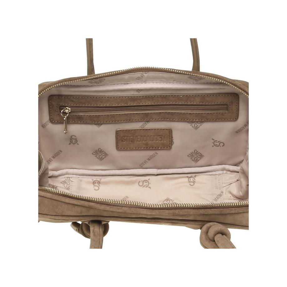 STEVE MADDEN Strukturierte Wildleder Handtasche mit geknoteten Henkeln  