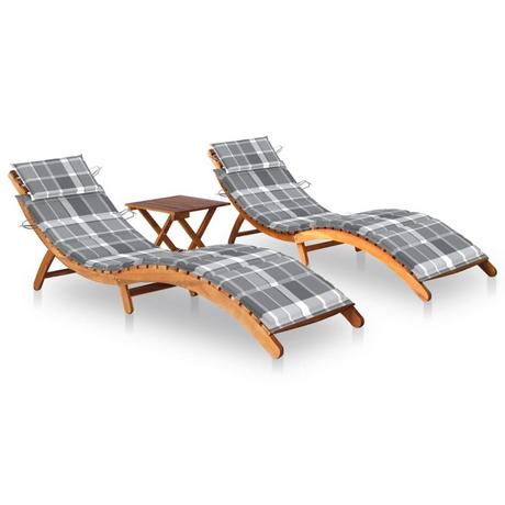 VidaXL Chaise longue bois d'acacia  