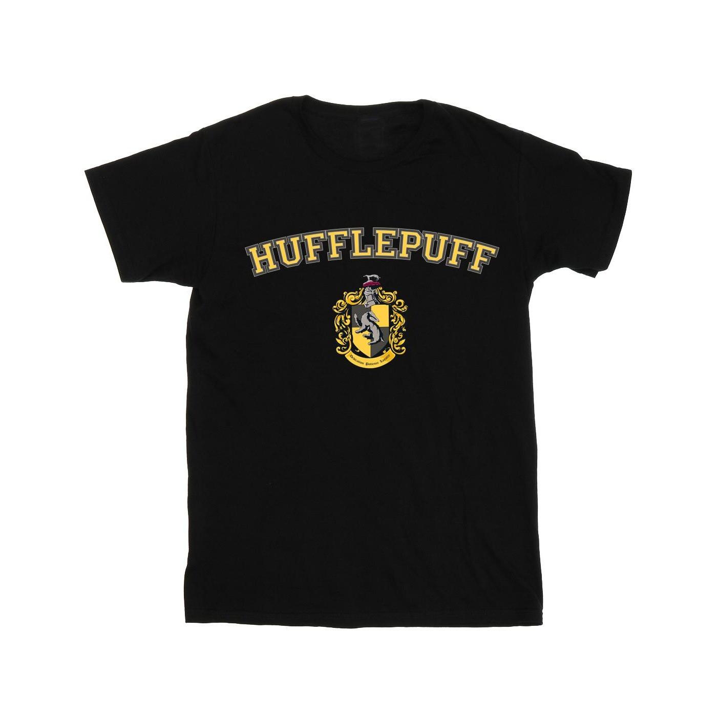 Image of Hufflepuff Crest Tshirt Herren Schwarz 4XL