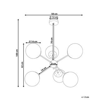 Beliani Plafonnier en Métal Moderne ADAWRO  