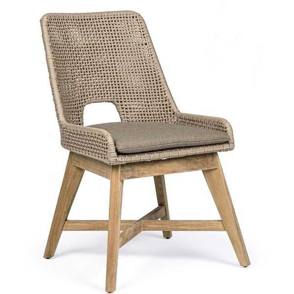 mutoni Chaise de jardin Hesperia avec coussin taupe  